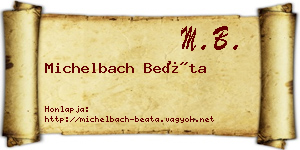 Michelbach Beáta névjegykártya